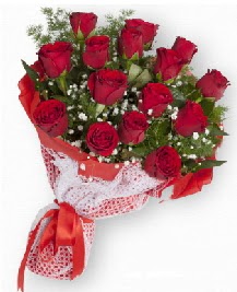 11 kırmızı gülden buket  Manisa çiçekçiler 