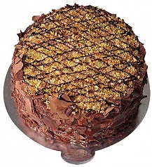 6 ile 9 kişilik Çikolatalı Krokanlı yaş pasta