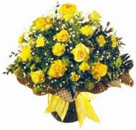  Manisa çiçek online çiçek siparişi  Sari gül karanfil ve kir çiçekleri