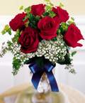  Manisa çiçek online çiçek siparişi  6 adet vazoda kirmizi gül